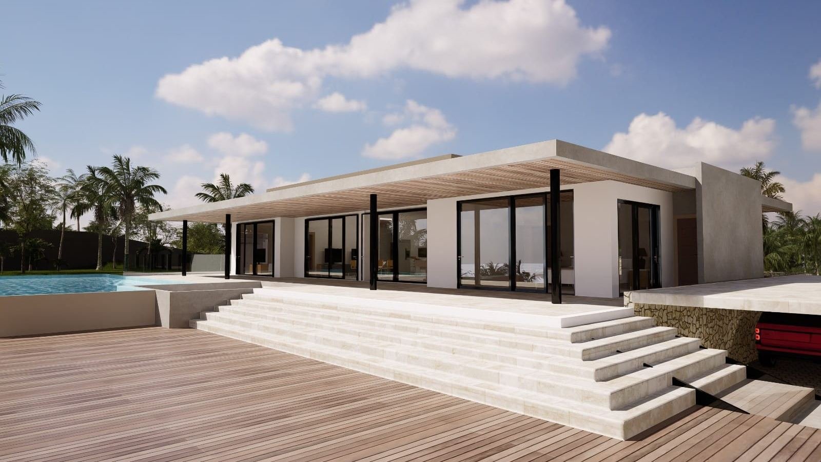 Render de la villa La Entrada, en Cabrera, María Trinidad Sánchez